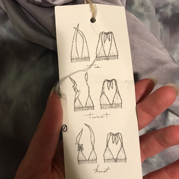 SOLD.Loveshackfancy Halter Neck Silk Tie Dye Dress - Picture 6 of 7